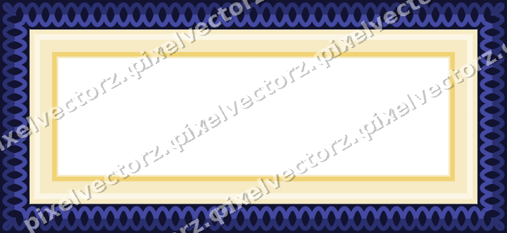Decorative picture frame border in dark blue and amber with guilloche