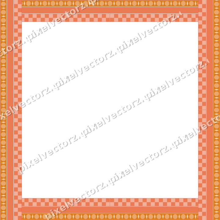 Decorative picture frame border in red and orange with egg and dart