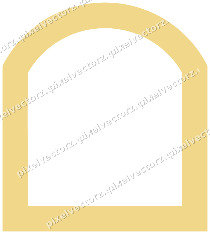Decorative line art frame in amber and purple with label plaque
