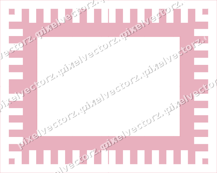 Decorative picture frame border in pale pink with step band