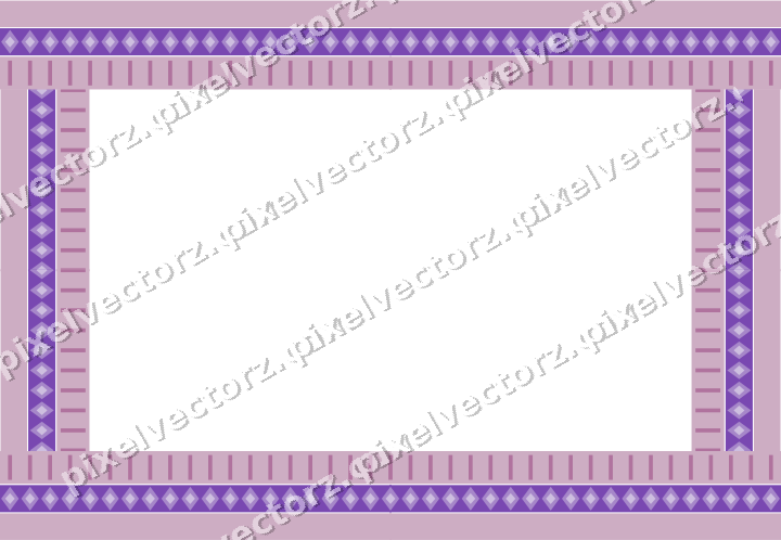 Decorative picture frame border in purple and blue with diamond band