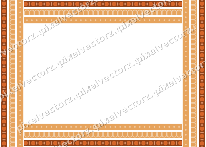 Decorative picture frame border in dark blue with arcade frieze