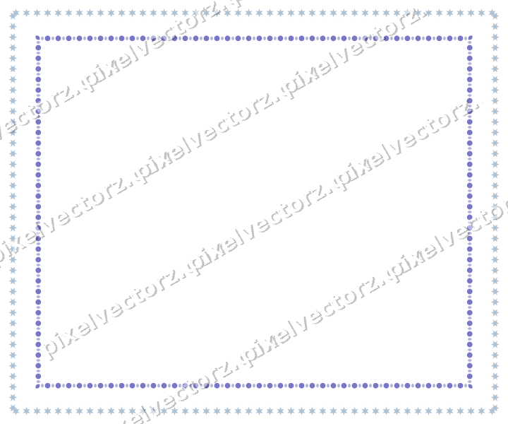 Decorative picture frame border in purple and blue with star band