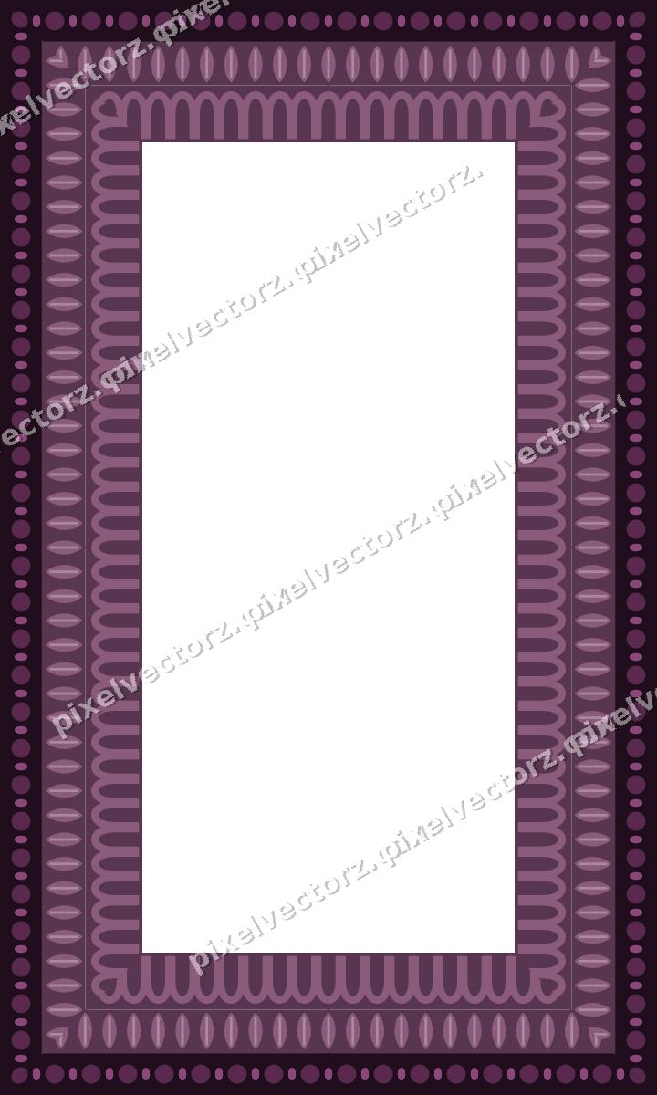 Decorative picture frame border in dark magenta with leaf moulding