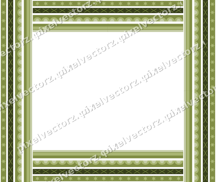 Decorative picture frame border in lime and pink with star band