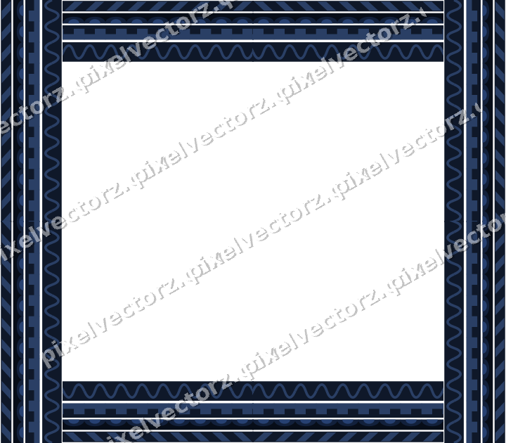 Decorative picture frame border in dark blue with diagonal band