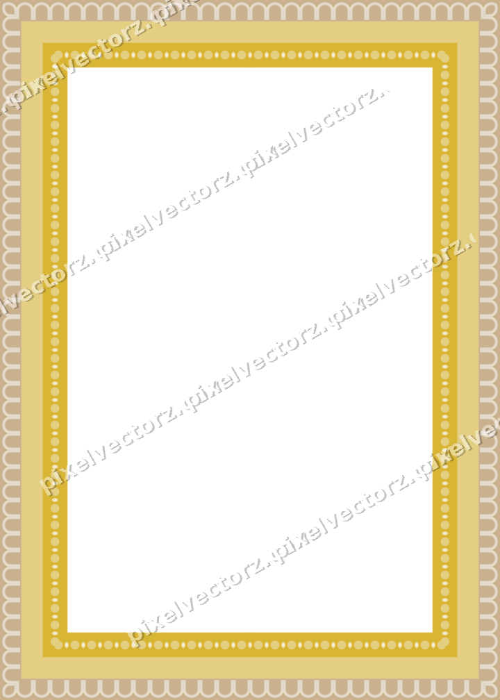 Decorative picture frame border in lime and yellow with arcade frieze