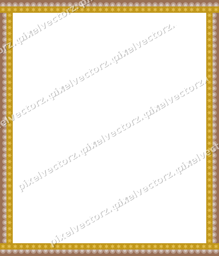Decorative picture frame border in amber with star band