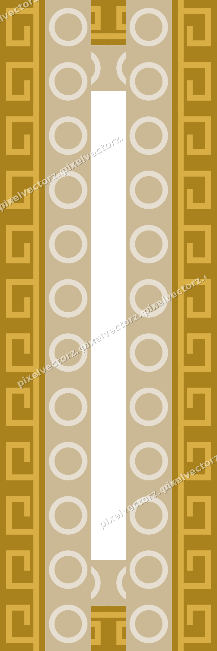 Decorative picture frame border in amber and green with ring chain