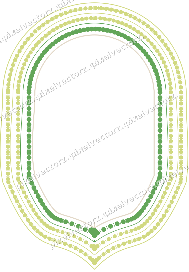 Decorative line art frame in lime and yellow with label plaque