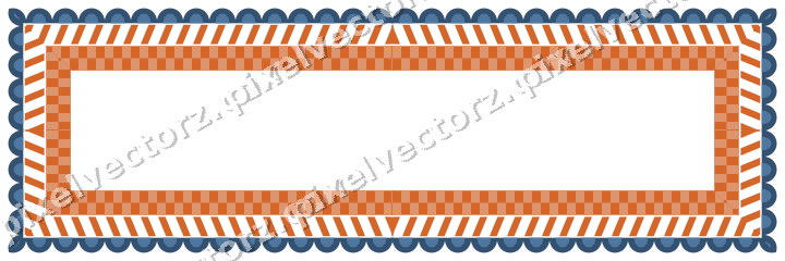 Decorative picture frame border in dark blue with diagonal band
