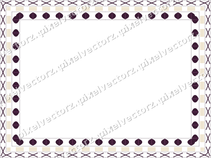 Decorative picture frame border in dark magenta with cross band