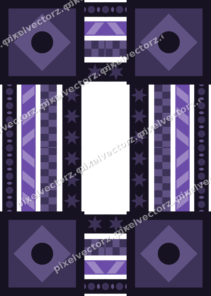 Decorative picture frame border in amber and purple with bead and reel