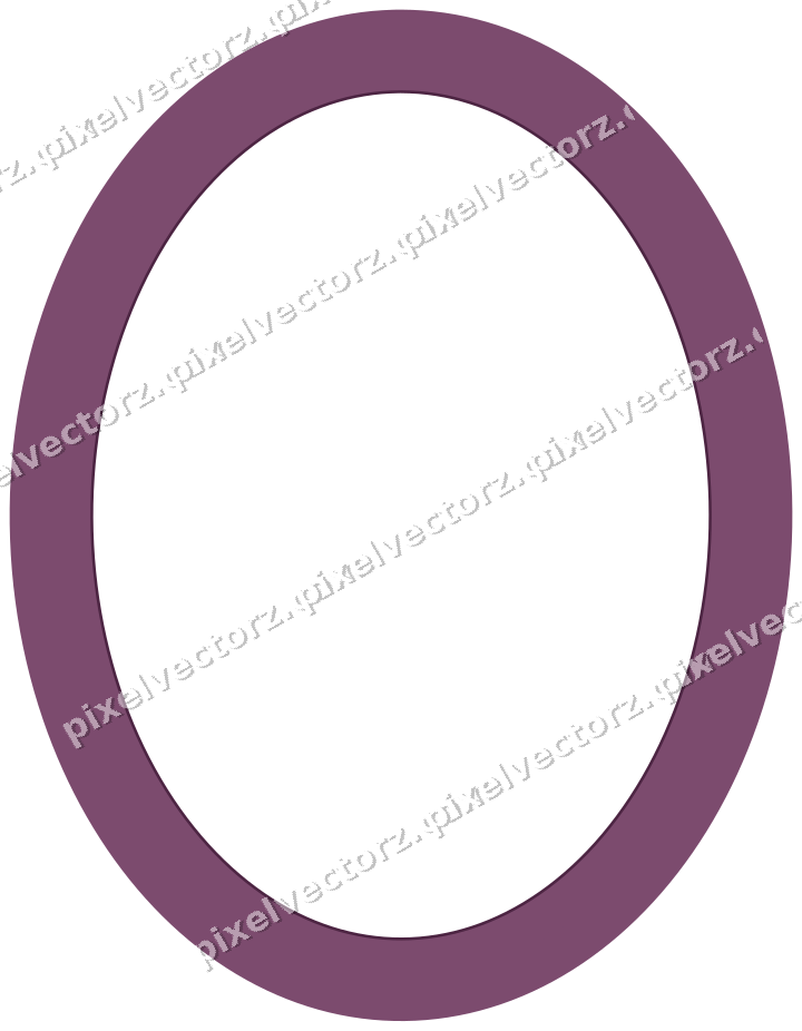 Decorative line art frame in dark magenta and lime with oval