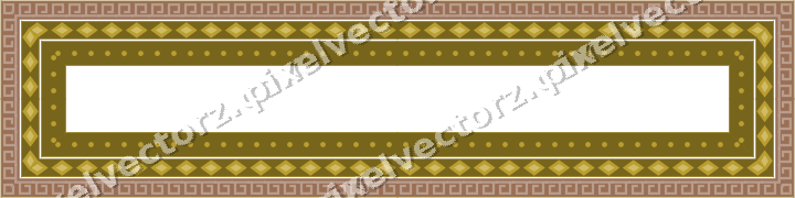 Decorative picture frame border in amber with greek key