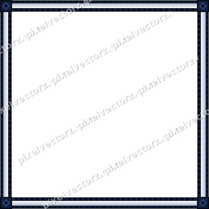 Decorative picture frame border in dark blue and white with step band