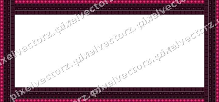 Decorative picture frame border in lime and pink with step band