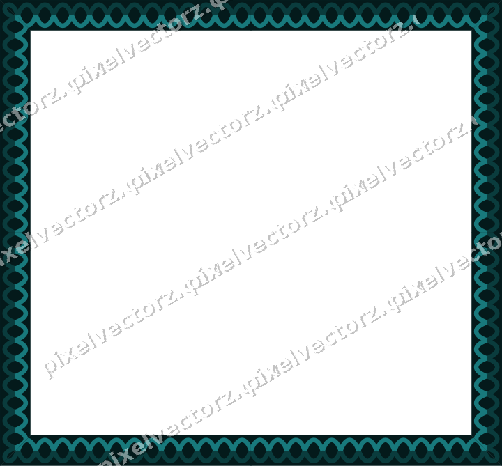 Decorative picture frame border in orange and teal with guilloche