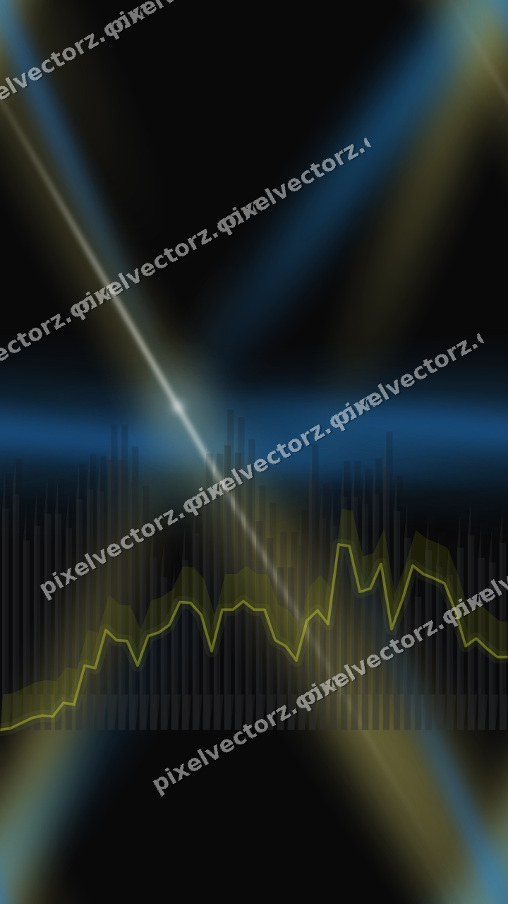Nahtloser Neon Diagramm Hintergrund in Blau und Gelb