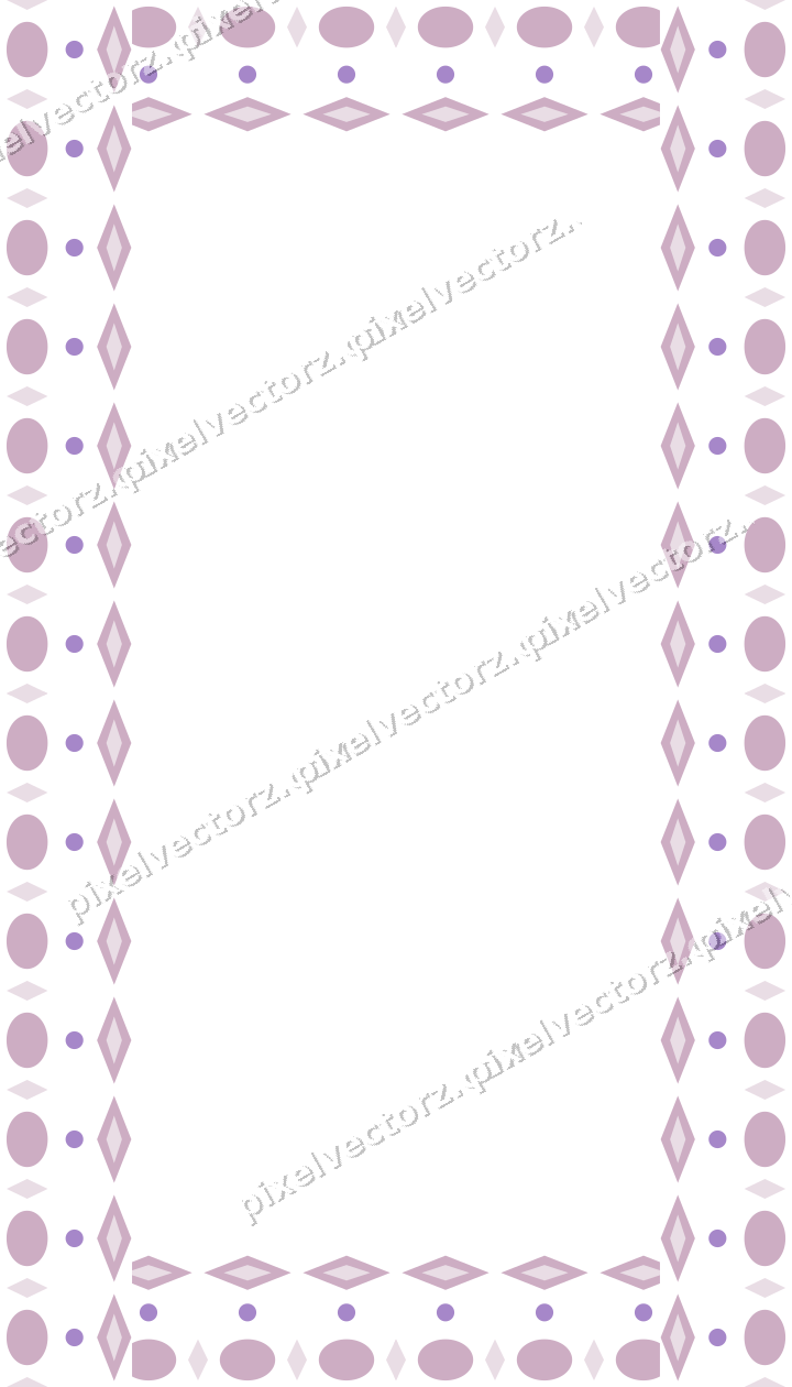 Decorative picture frame border in purple and blue with dot row
