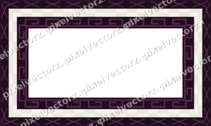Decorative picture frame border in dark magenta with cross band