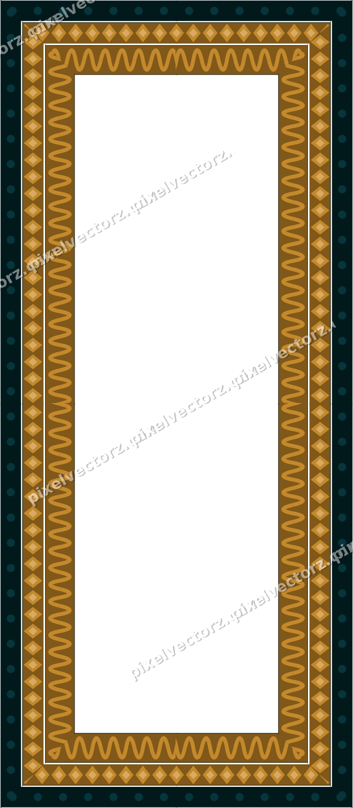 Decorative picture frame border in amber with diamond band