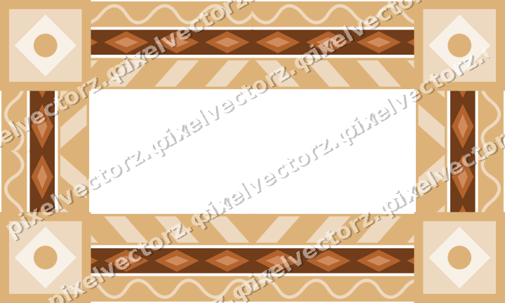 Decorative picture frame border in dark green with wave band
