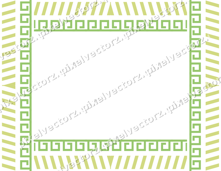 Decorative picture frame border in lime and yellow with diagonal band
