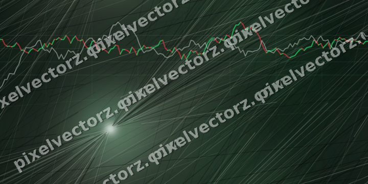 Nahtloser Neon Diagramm Hintergrund in Dunkelgrün und Bernstein