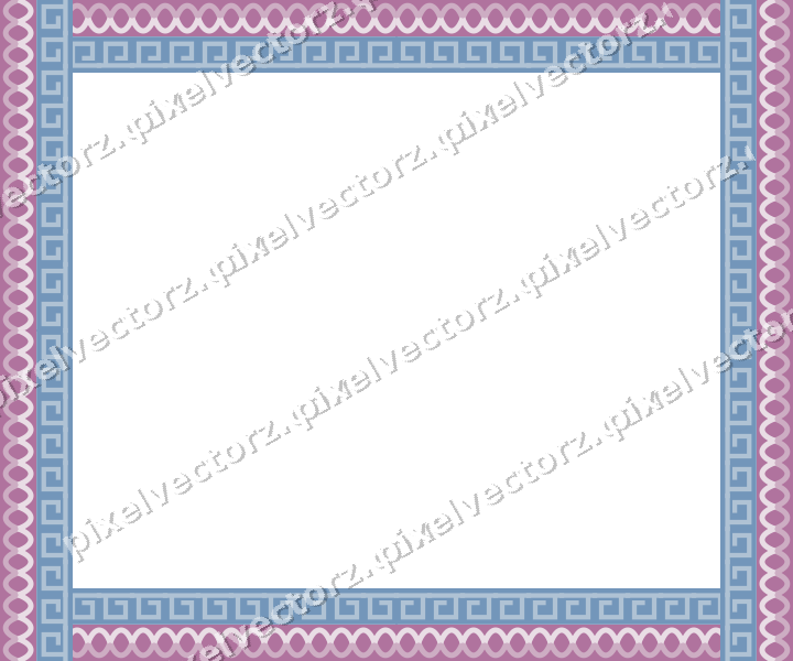Decorative picture frame border in purple and blue with guilloche