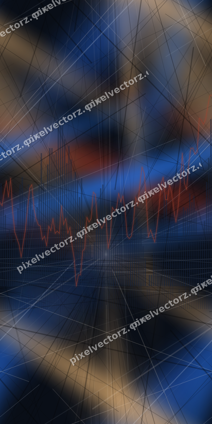 Nahtloser Neon Diagramm Hintergrund in Blau und Rot