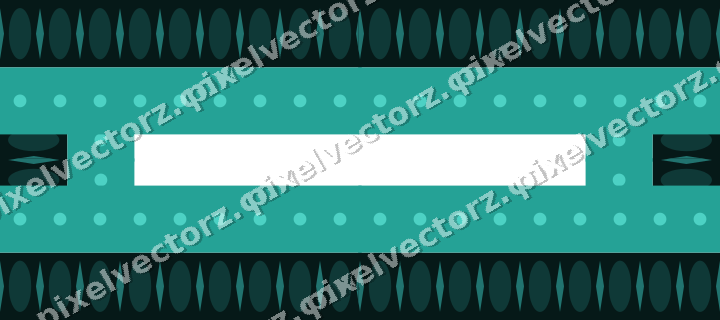 Decorative picture frame border in orange and teal with egg and dart