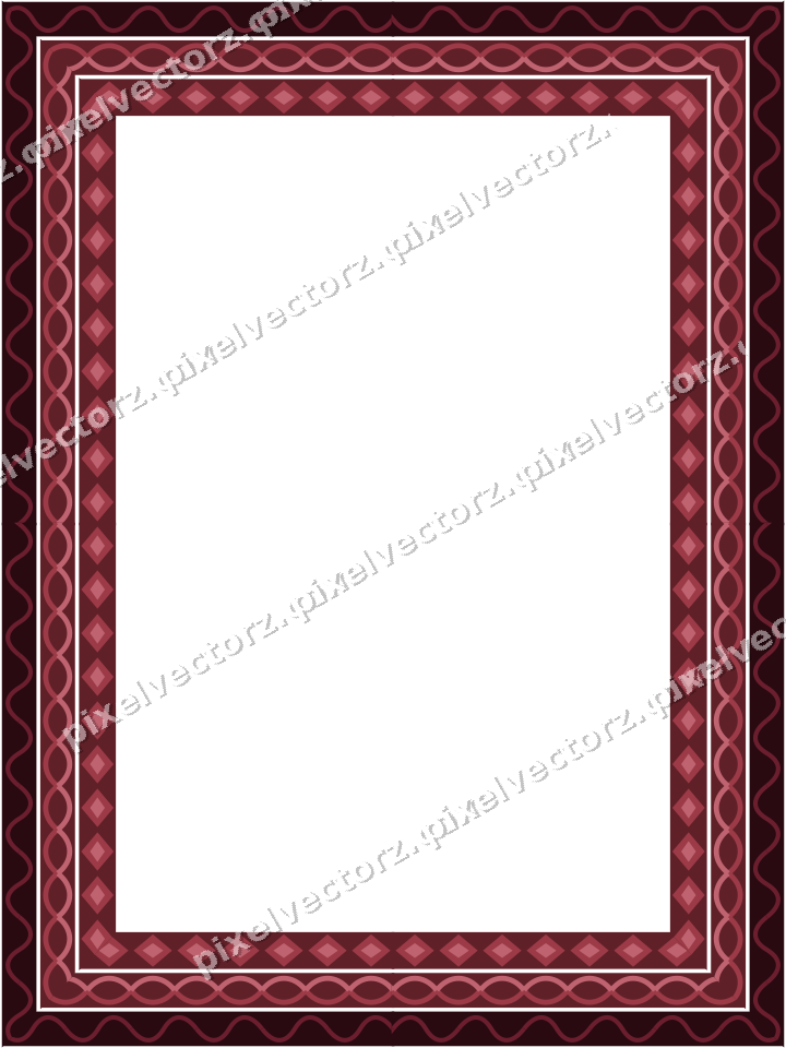Decorative picture frame border in dark pink and red with guilloche