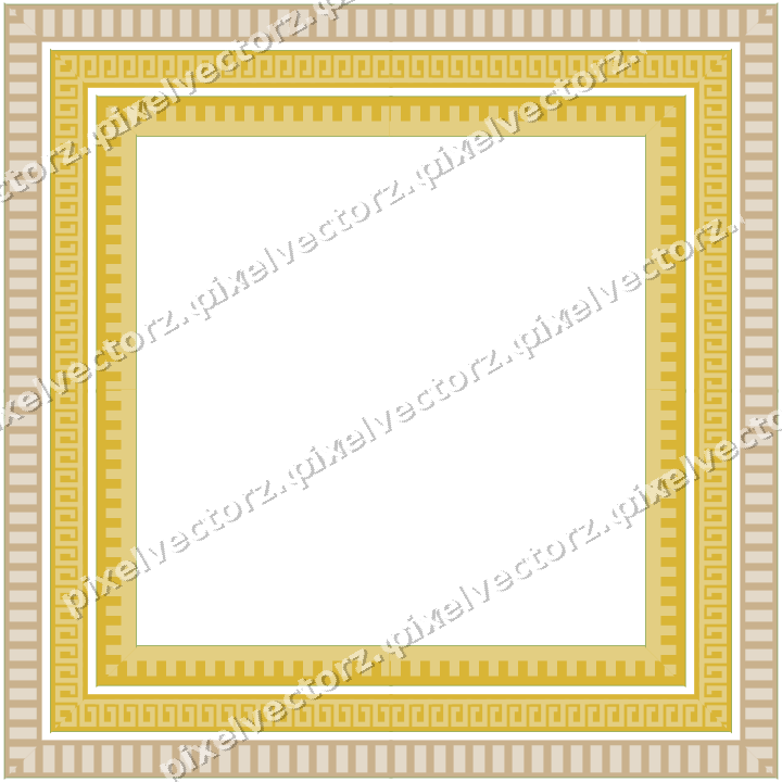 Decorative picture frame border in lime and yellow with dentil