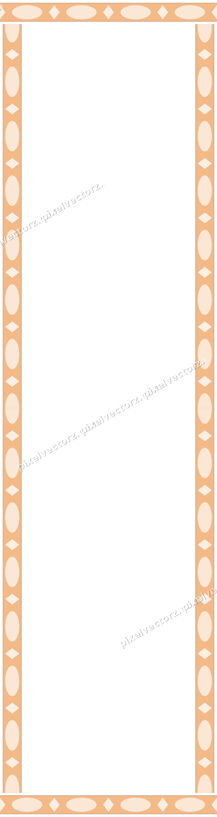 Decorative picture frame border in blue and orange with egg and dart