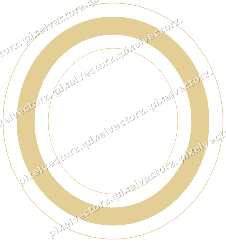 Decorative line art frame in red and orange with oval and dotted line