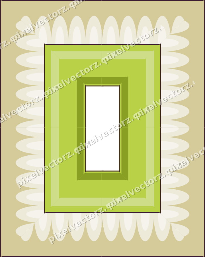 Decorative picture frame border in dark magenta with scale band