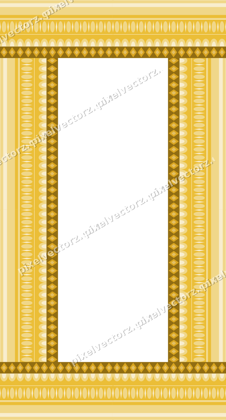 Decorative picture frame border in amber and purple with scale band