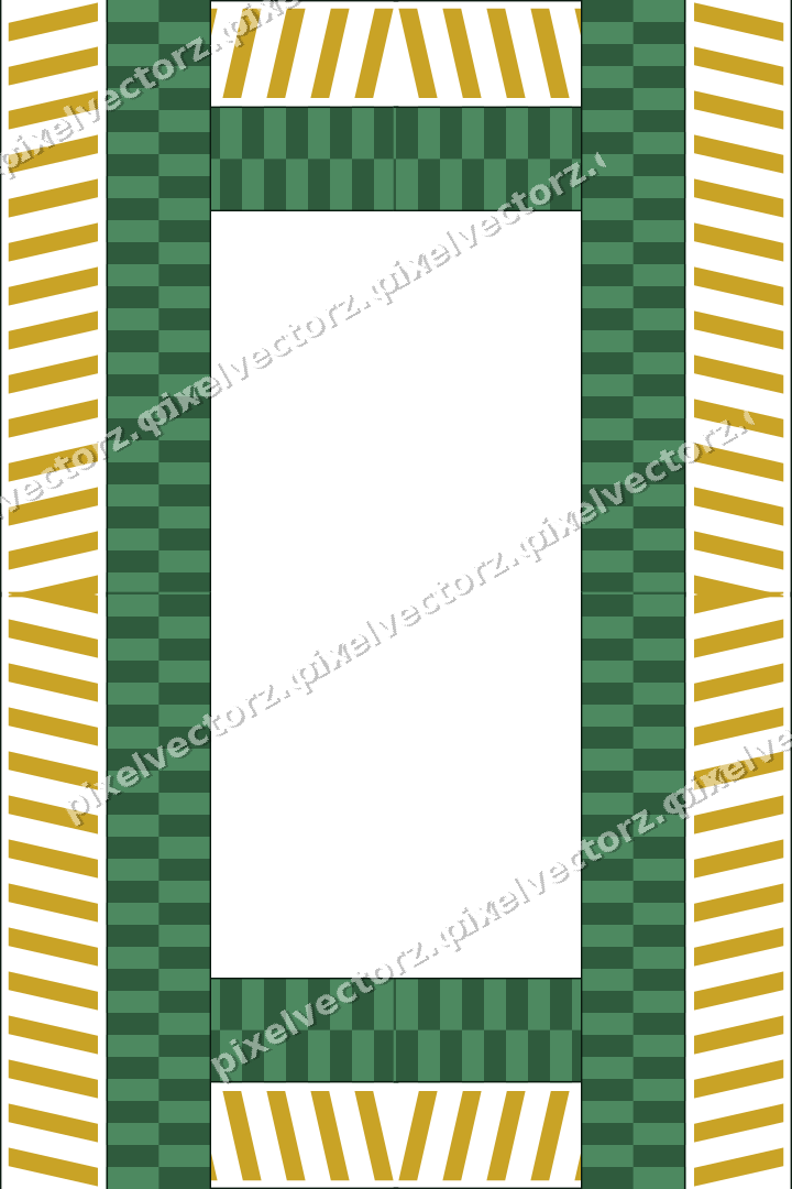 Decorative picture frame border in dark green with diagonal band