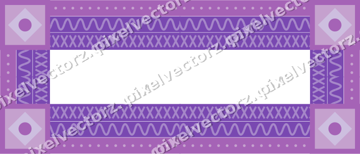 Decorative picture frame border in purple and blue with dot row