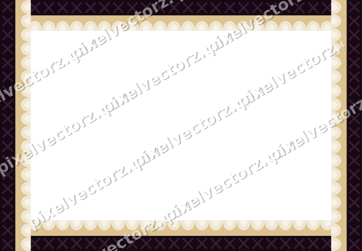 Decorative picture frame border in dark magenta with cross band