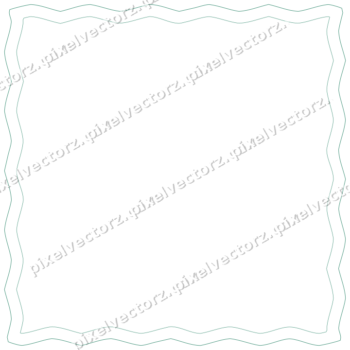 Decorative line art frame in amber and green with label plaque