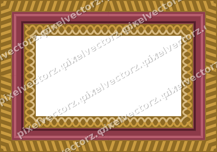 Decorative picture frame border in dark pink with diagonal band