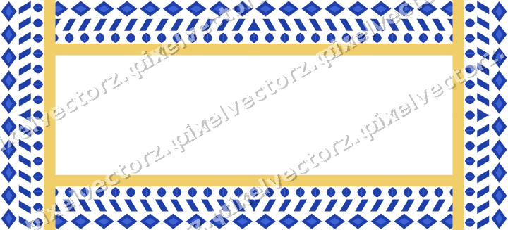 Decorative picture frame border in amber and blue with leaf moulding