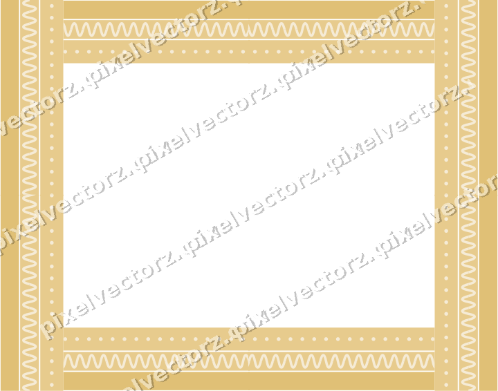 Decorative picture frame border in dark blue and amber with wave band