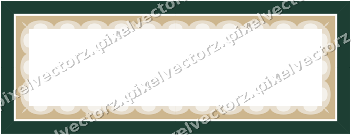 Decorative picture frame border in dark red with scale band