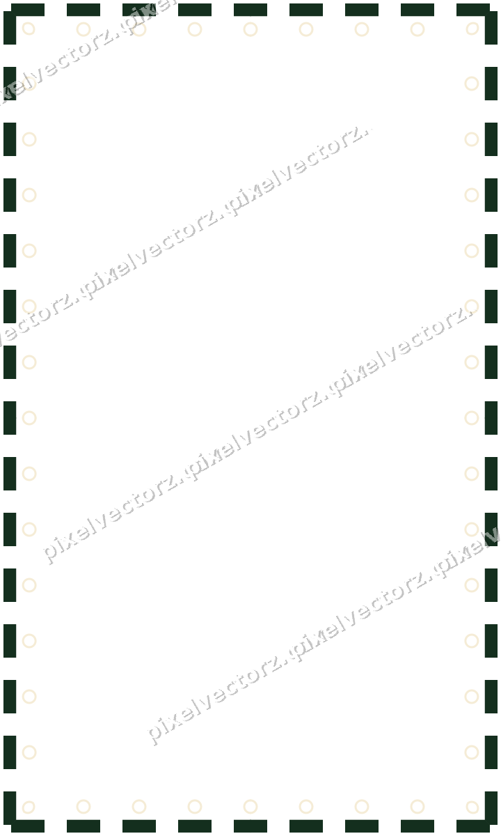 Decorative picture frame border in dark green and amber with dentil