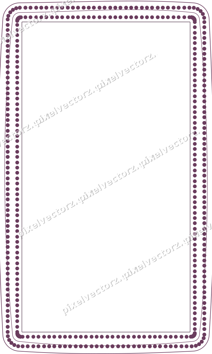 Decorative line art frame in dark magenta and amber with label plaque