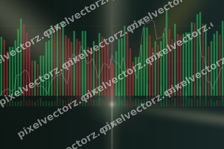 Leuchtender Neon Diagramm Hintergrund in Dunkelgrün und Bernstein