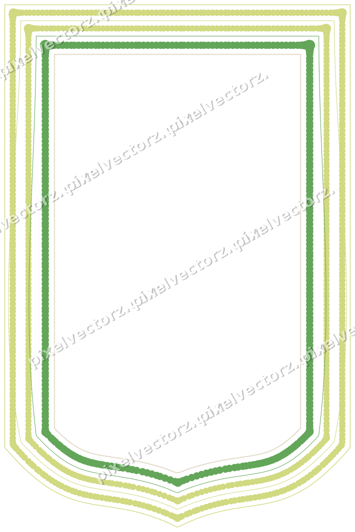 Decorative line art frame in lime and yellow with label plaque